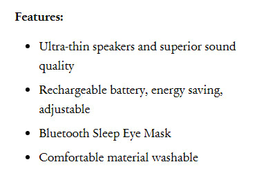 Box Mastery Bluetooth Music Eye Mask